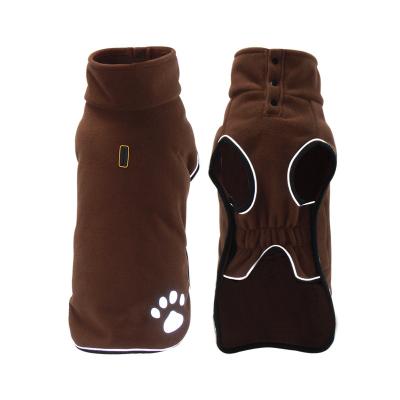 China Stocked Fleece Soft Waterproof Jacket Dog Reflective Pet Costume Clothes Warm Dog Jumpers Apparel for sale