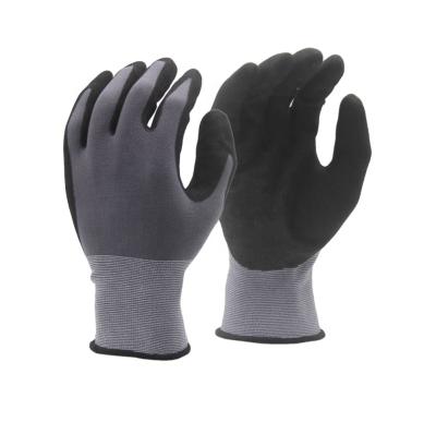 China Factory Supply Bargain Price Work Nitriles Microfoam Protective Spandex + 13 Gauge Gloves, Nylon Oils And Alkalis Resistant for sale