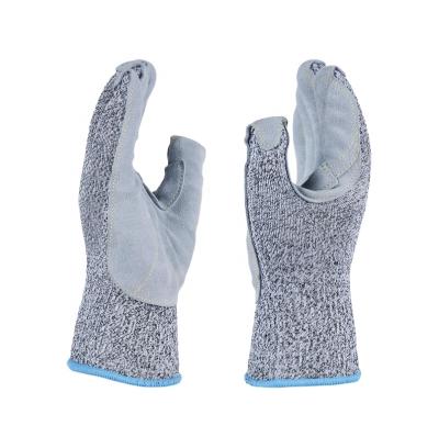 China Bargain Price Protective Work Factory Supply Outdoor Safety Coated Cowhide Gloves, Abrasion Resistant, Cut Resistant for sale