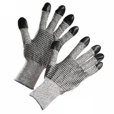 China Factory Price Nitrile Anti-Slip Fingertip HPPE Non-Slip Nitrile Dot Anti-Cut Work General Purpose Gloves for sale