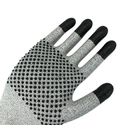 China Best Anti-Slip Selling High Level Nitrile Dots Nitrile Fingertip HPPE Anti-Slip Cut Resistant Safety Gloves for sale