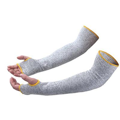 China Heavy Duty Protective High Level Cut HPPE Arm Cover Sleeves With Thumb Hole For General Purpose Work Gloves for sale