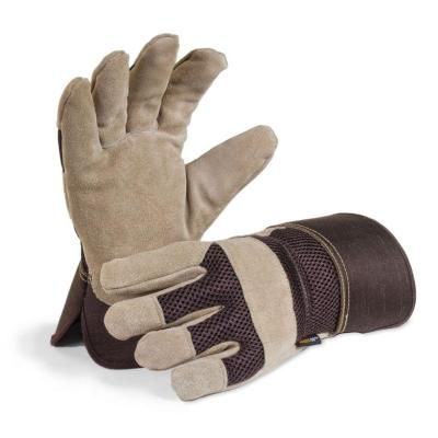 China Anti-smash AB Resistant Grade Leather Work Gloves , CE EN388 Approved Quality Medium Risk Men Split Safety Leather Gloves for sale