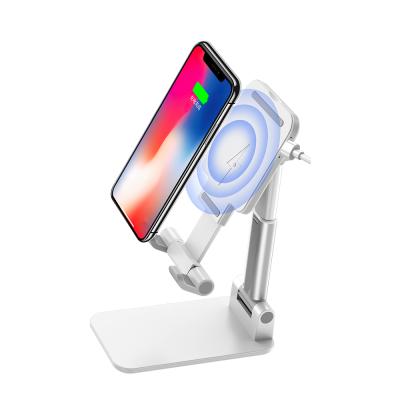 China 9.7 Inch Max Mobile Phone Silicon Aluminum Phone Holder Stands With 10W Wireless Charger for sale