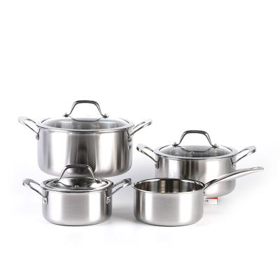 China Viable China Professional Factory Supplier Stainless Steel Material Cookware / ss304 Pots Set for sale