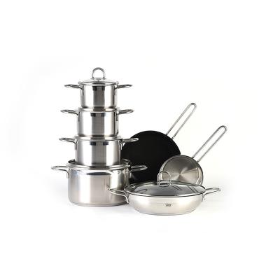 China Wholesale 7pcs Non Durable Cheap Durable Stainless Steel Stick Kitchen Cookware Set for sale