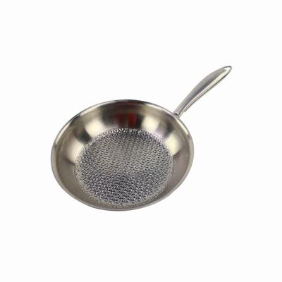 China Nonstick Stainless Steel Pan Deep Induction Wok Frying New Design Viable for sale