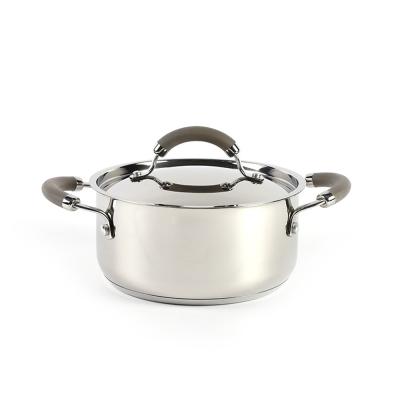 China Sustainable Cookware Set Stainless Steel Casserole With Handle for sale