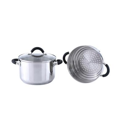 China Sustainable Wholesale Stainless Steel Food Steamer Kitchen Cookware for sale