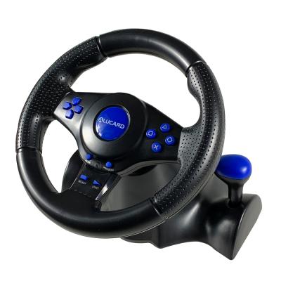 China With handbreak C-star NS-9824 point 180 degree game steering wheel for racing game PC game wheel for sale