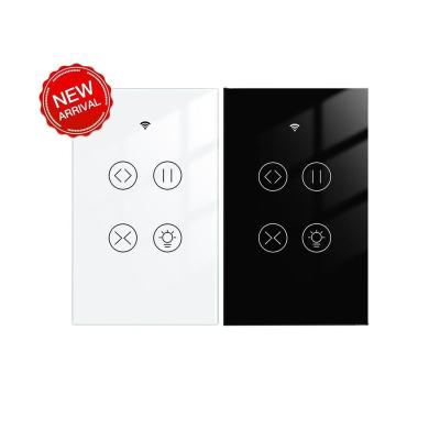 China Tuya Smart WiFi RF Panel On/Off Radio Remote Control Switch Backlight Glass Light Key Curtain Tuya Smart WiFi RF With Tuya Smart Life App for sale