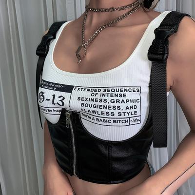 China 2021 Buckle Strap Black Breathable Sexy PU Leather Corset Bustier Top Crop Tops Corsets And Bustiers Jumpsuits For Women for sale