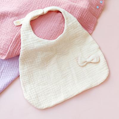 China Washable Burp Bibs Solid Multifunctional Baby Muslin Cloth Drool Absorbent Absorbent For Feeding for sale