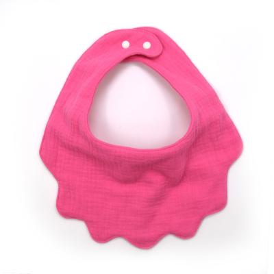 China Washable Wholesale Organic Baby 100% Cotton Towels Drool Bibs Designs Rich Muslin Bib For Baby for sale