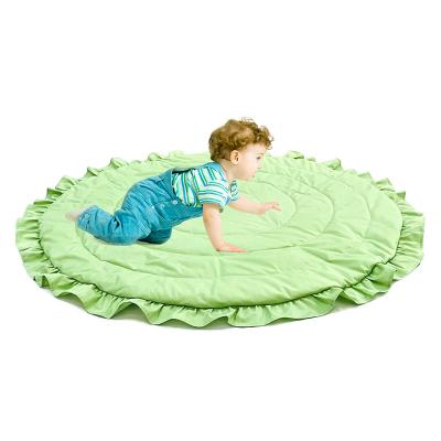 China Eco-friendly Soft Toy Crawling Mat Soft Cotton Round Baby Crawling Mat for sale