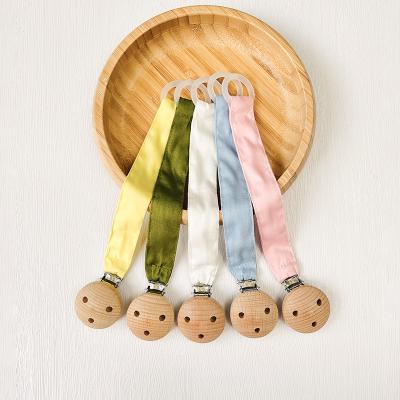 China 100% BPA Free Cotton Fabric Braided Pacifier Holder Muslin Soother Universal Pacifier Clip For Babies Boy Girl for sale