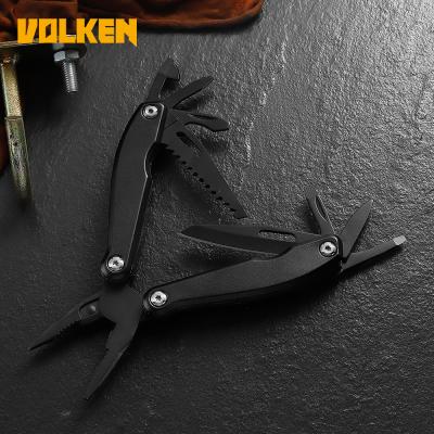 China High Grade 12-in-one High Quality Household Outdoor Multi-Function Folding Pliers Pliers All-Black DIY Tool Folding Knives for sale