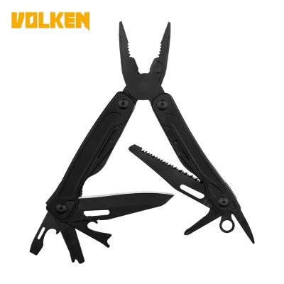 China Multi-Function Tool Camping Knife Outdoor Pliers 13 In 1Black Hardened Stainless Steel Multi Folding Pliers for sale