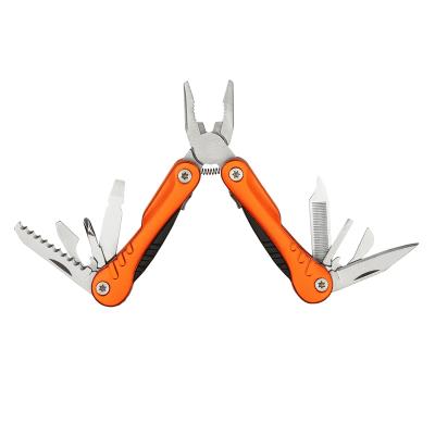 China Portable multi-functional foldable combination tool pliers, outdoor home multi-use mini pliers with aluminum alloy handle factory direct sales for sale