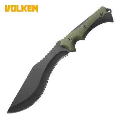 China New 3Cr13 Stainless Steel Blade Non-Variable Coated Fixed Outdoor Knife Anti-Slip Rubber Plastic Machete Handle Camping Knife for sale