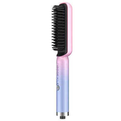 China Good Nondisposable Nondisposable Professional Electric Portable Dry Wet Dryer Hair Straightener Portable Dual Use Brush for sale