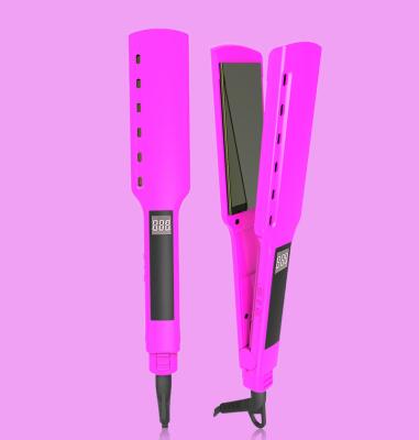 China Large Heating Panel 480 Pink High Heat Iron Flat Iron Titanium Flat Irons Custom Logo Private Label Hair Straightener for sale