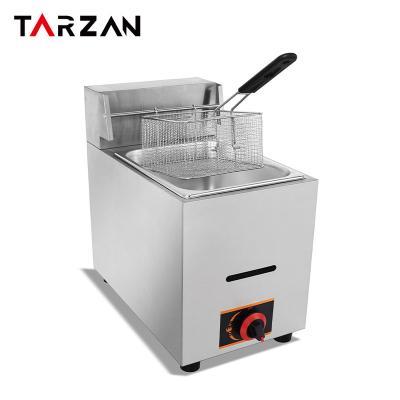 China Easy Operate Stainless Steel Commercial Deep Gas Factory TeRun Gas Fryer Deep Fryer Machine TGF-71 for sale