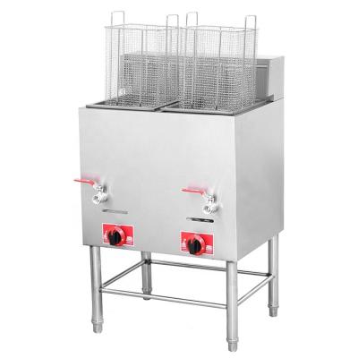 China Easy Operate Deep Fryer Gas Equipment Rack Gas Deep Fryer 2 Baskets Commercial Deep Fryer Double Tanks Commercial Deep Fryers Chicken Chips Fried For Gas And Electric for sale