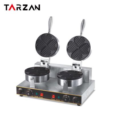 China Heavy Duty Non-Stick Stainless Steel Waffle Maker Stainless Steel Factory Guangzhou Factory Outlet Double Sided Waffle Wholesale Price for sale