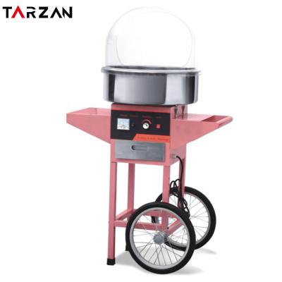 China Commercial Musical Electric Tabletop Candy Cotton Candy Floss Maker Floss Machine with Trolley/Trolley Stainless Steel Candy Floss Maker for sale