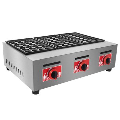 China Hotels Restaurant Snack Machine Stainless Steel Fishball Machine Commercial Nonstick Electric Gas Takoyaki Making Machine With CE for sale