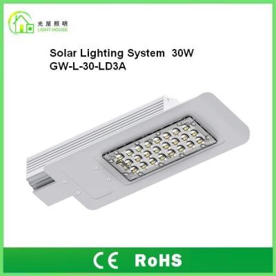 China DC12V Outdoor Solar Powered LED Street Lights 30W IP65 With 8 Years Warranty for sale