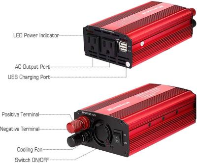 China Car Inverter Dc 12v To Ac 220v 500 Watt Car Power Inverter Charger Power Homage Ups Inverter 160*98*53mm for sale