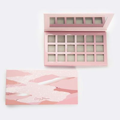 China Wholesale Recyclable Natural 18 Color Luster Shadow Palette Color Eyeshadow Boxes Contain Mirrors for sale