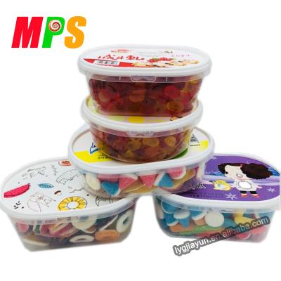 China Best Selling Low Sugar Small MOQ Kids Fruit Gummy Assorted Gummy Candy for sale