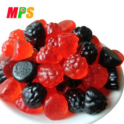 China Natural Strawberry Blueberry Flavor Fruity Soft Gummy Candy Funny Gummy for sale