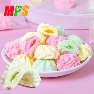 China Fruit Flavor Strawberry Jam Marshmallow Factory Sale Pulp Explosion Cookies Directly Form Marshmallow zu verkaufen