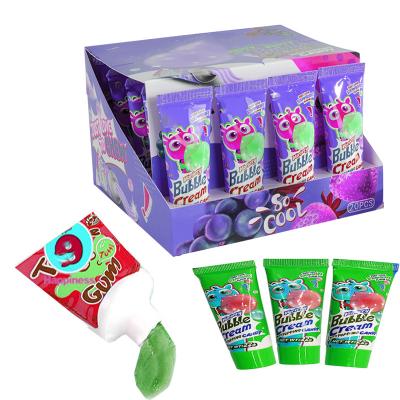 China Wholesale Chewing Gum Strawberry Flavor Tube Toothpaste Bubble Gum Liquid Toothpaste à venda