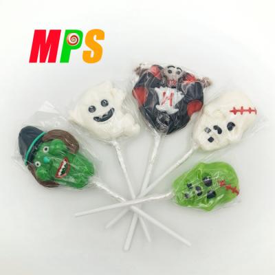 China 12g Halloween Holiday Natural Ghost Shaped Lollipop Candy Sweet Wholesale for sale