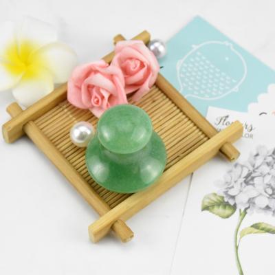 China Handheld Mushroom Guasha Jade Green Aventurine Green Sha Massage Eye Scraping Massager for sale