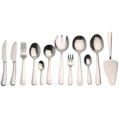 China Sustainable Full Series Simple Restaurant Dinnerware Flatware Set Stainless Steel Modern Silver Cutlery for sale