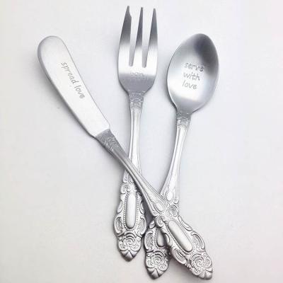 China New Sustainable Teaspoon Set Tea Spoons Stainless Steel Spoons Large Quality Teaspoons for sale