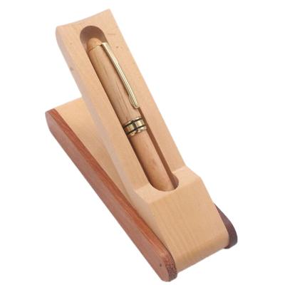 China Handmade Promotional Prices Natural Wooden Ballpoint Pen Maple Set Wooden Pen Box Set for sale