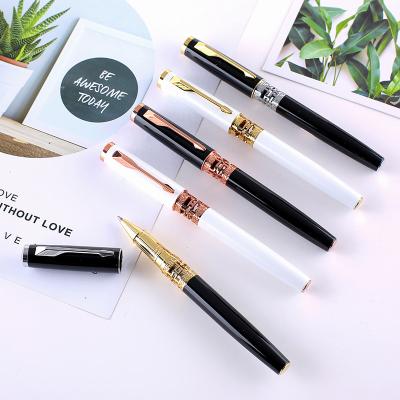 China Creative Hollow Set Factory Creative Pen New Metal Gel Pen Advertising Pen New Vintage Oil Direct Signature Pen for sale