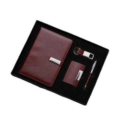 China Office Suit Gift Set Key Chain + Buckle Custom Signature + Portable 4 Piece Notebook + Signature Pen Office Set for sale