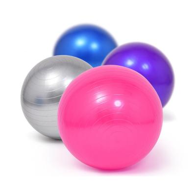 China 55cm 65cm 75cm Gym Exercise Pilates Anti Burst Portable Back Muscle Relax Ball Pump PVC Premium Yoga Ball for sale