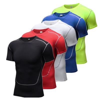 China Wholesale Comfortable Breathable Dryfit Athletic Running Sports Wear Compression Gym Mens Muscle Fitness Clothes T Shirts for sale