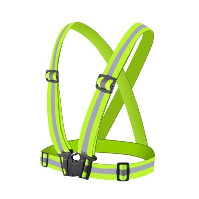 China Water Proof Reflective Safety Vest Running Vest Strap Bands Belt Elasticity High Visibility Outdoor Clothes Cycling Straps for sale