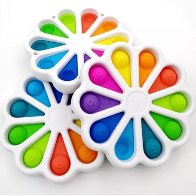 China New Kids Portable Gift Decompression Push Noise Bubble Silicone Stress Reliever Squeeze Stir Sensory Toys for sale