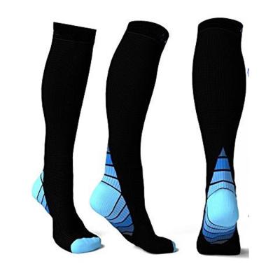 China Hot Sale Breathable High Elastic Sports Soccer Football Basketball Compression Sports Socks For Men for sale